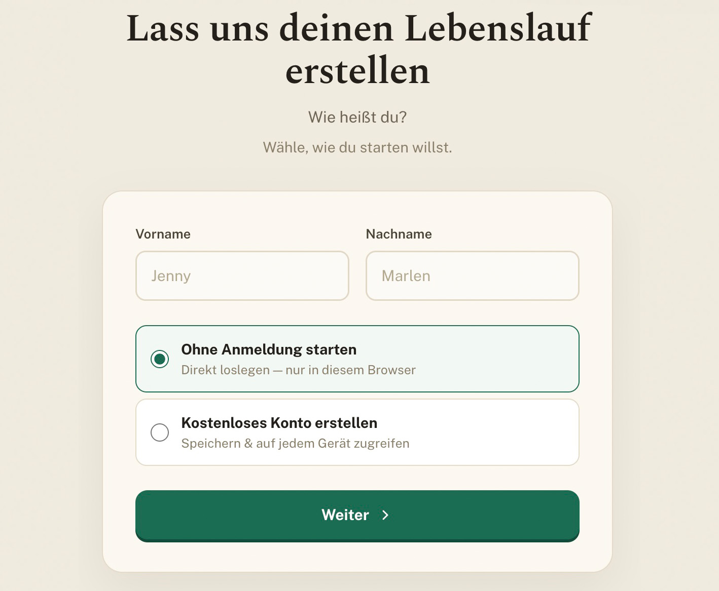 Weitere Lebenslauf-Vorlage von Easy Lebenslauf